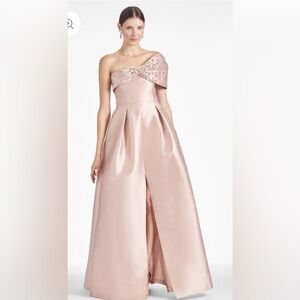 SACHIN & BABI Delilah Gown Silver Peony Light Blush Pink MOB MOG 6 New in Bag